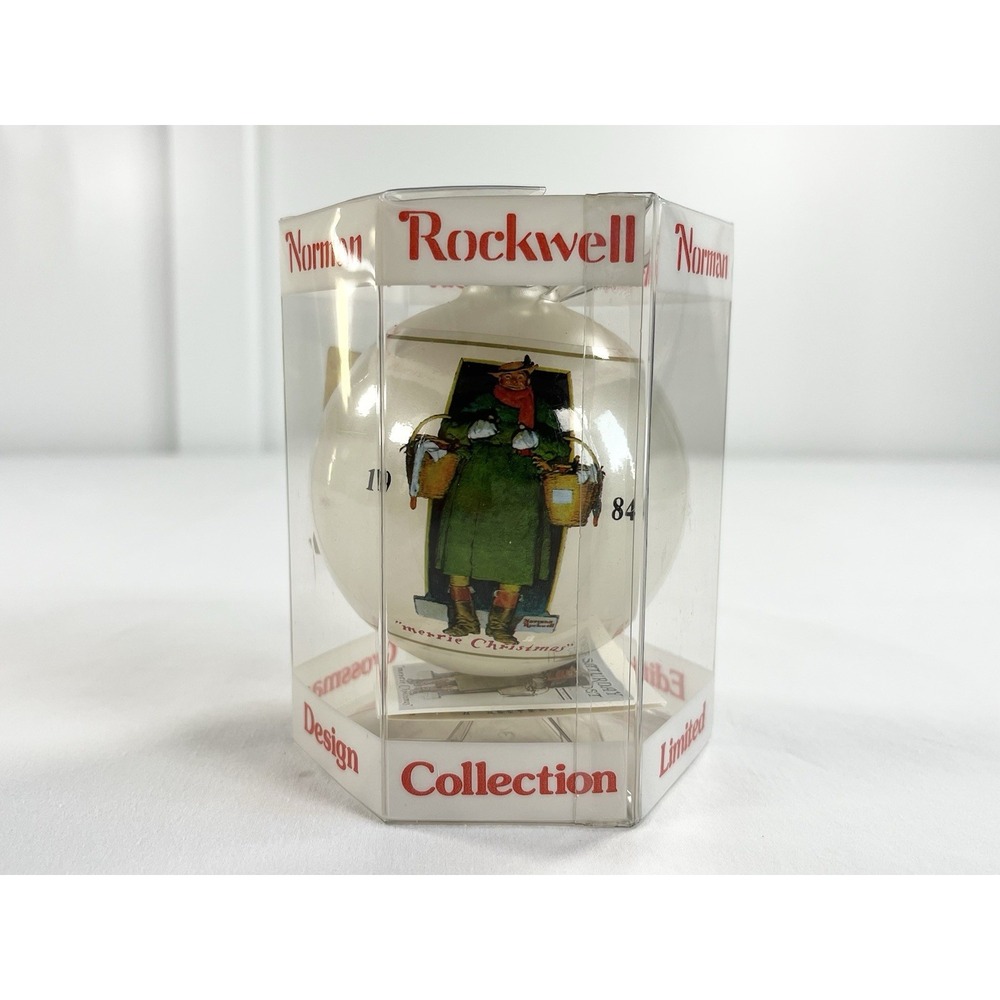 Vintage 1984 Norman Rockwell Christmas Bounty Ornament Dave Grossman 10th New 14